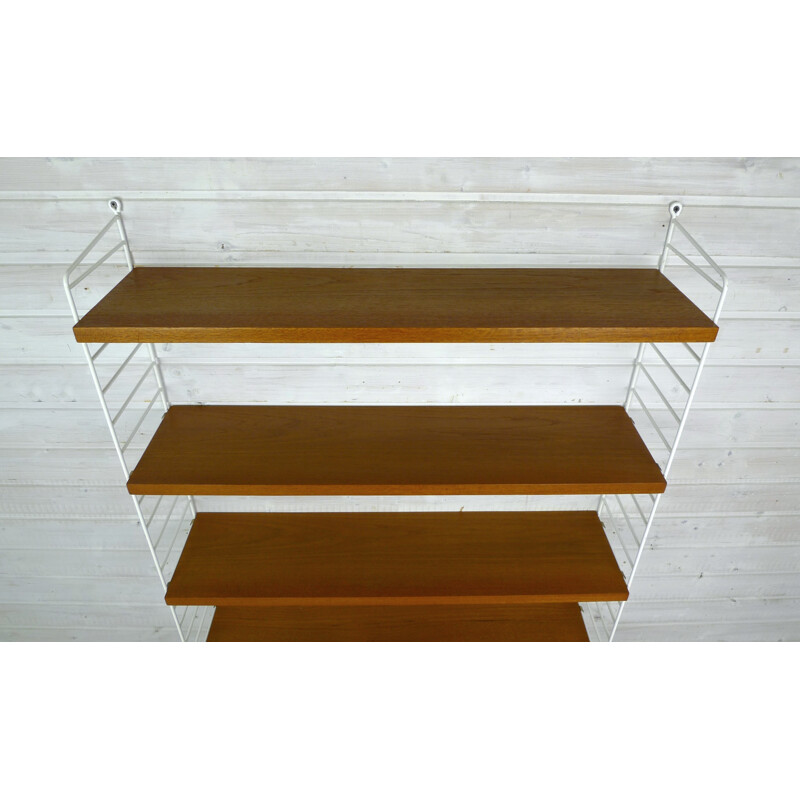 Swedish teak wall shelf by Nisse Strinning for String Design AB - 1960s