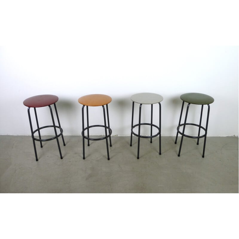 Vintage bar with four bar stools - 1960s