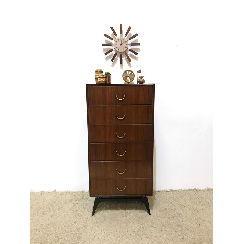 Meredew Tola tallboy chest of drawers - 1950s