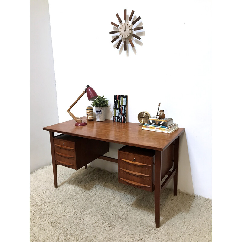 Danish mid century wooden desk - 1960s