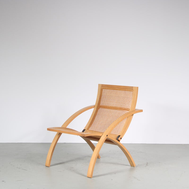 Vintage “VF” folding chair in beech wood by Gijs Bakker for Castelijn, Netherlands 1976