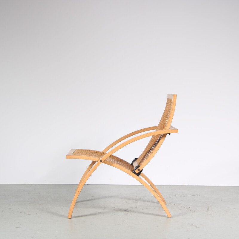 Chaise vintage pliante « VF » en bois de hêtre par Gijs Bakker pour Castelijn, Pays-Bas 1976