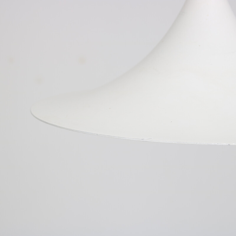 Vintage “Semi” pendant lamp in white lacquered metal by Claus Bonderup and Torsten Thorup for Fog et Morup, Denmark 1960