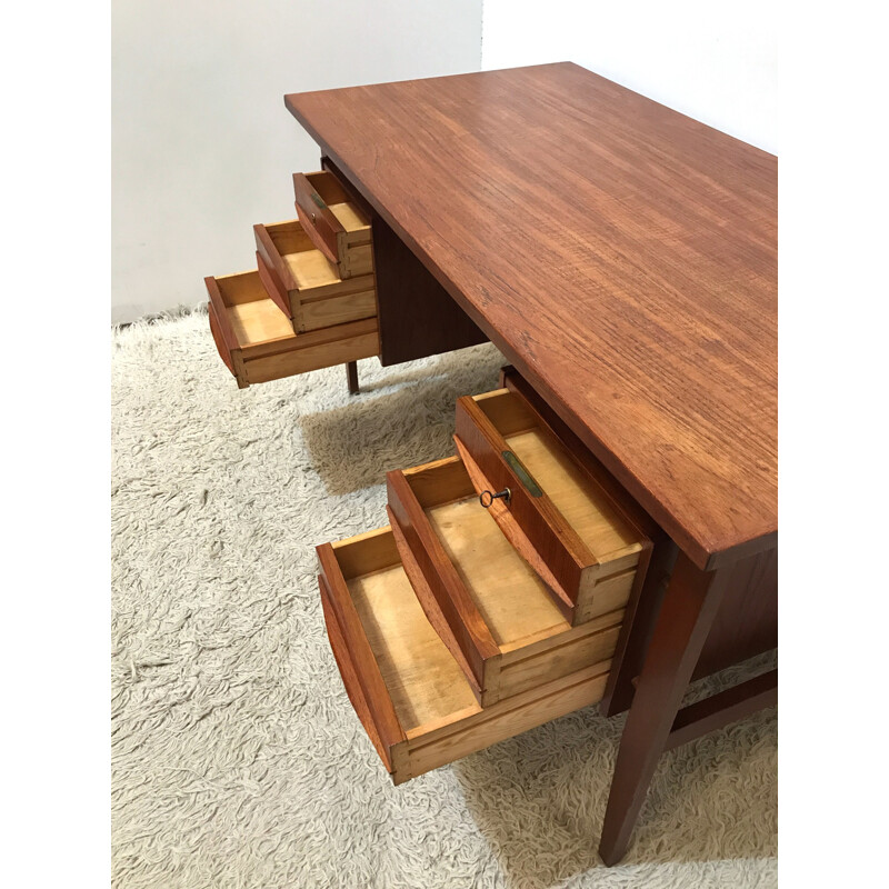 Danish mid century wooden desk - 1960s