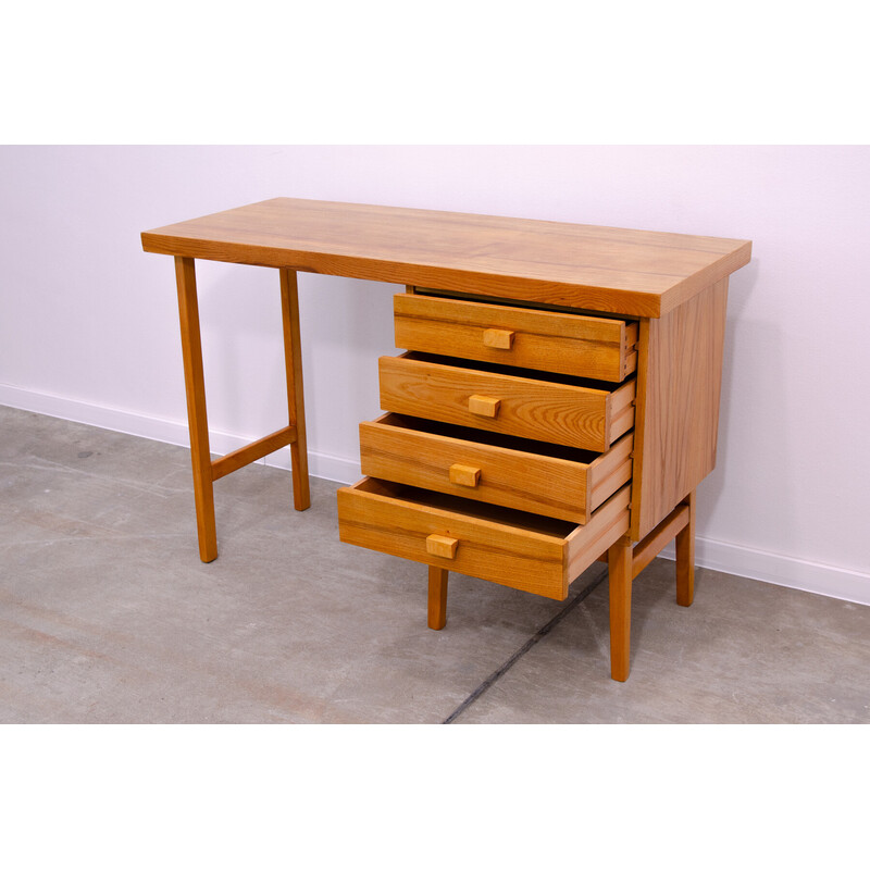 Vintage ladies' desk in beechwood for Hikor Písek, Czechoslovakia 1970