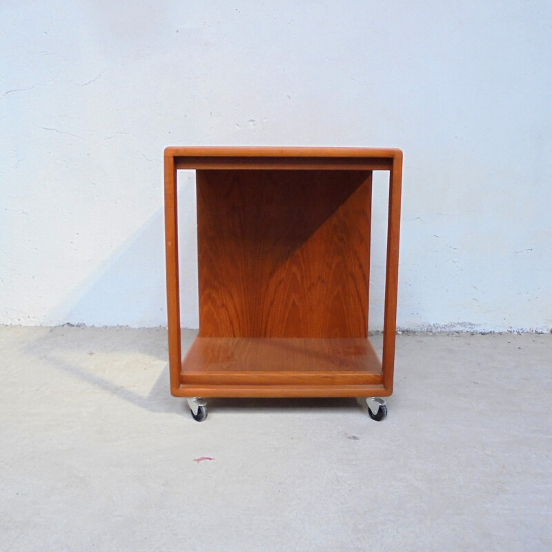 Serving trolley in wood with storage - 1960s