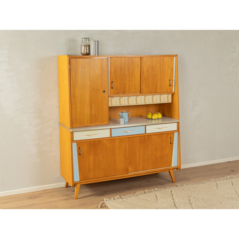 Vintage ash veneer kitchen cabinet by Baumann Möbel, Germany 1950