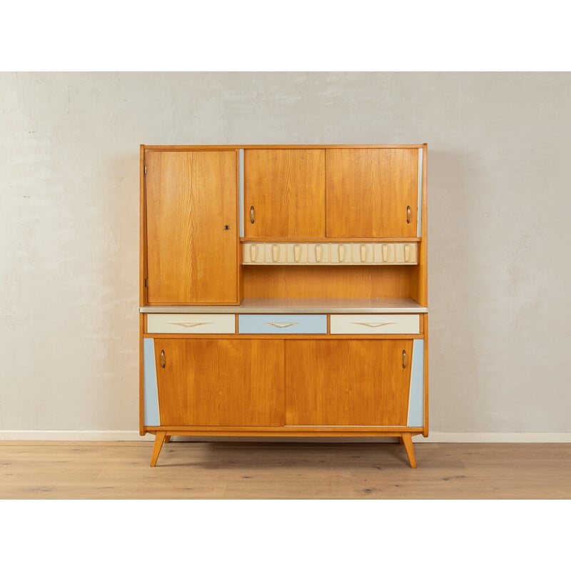 Vintage ash veneer kitchen cabinet by Baumann Möbel, Germany 1950