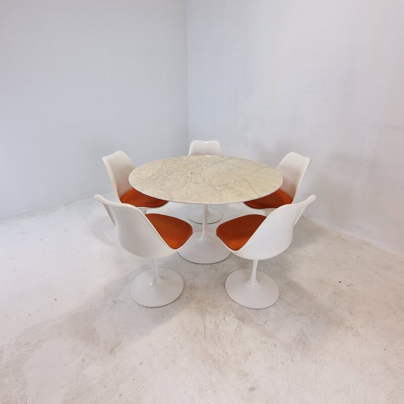 Ensemble à repas vintage en marbre par Eero Saarinen pour Knoll International, 1960