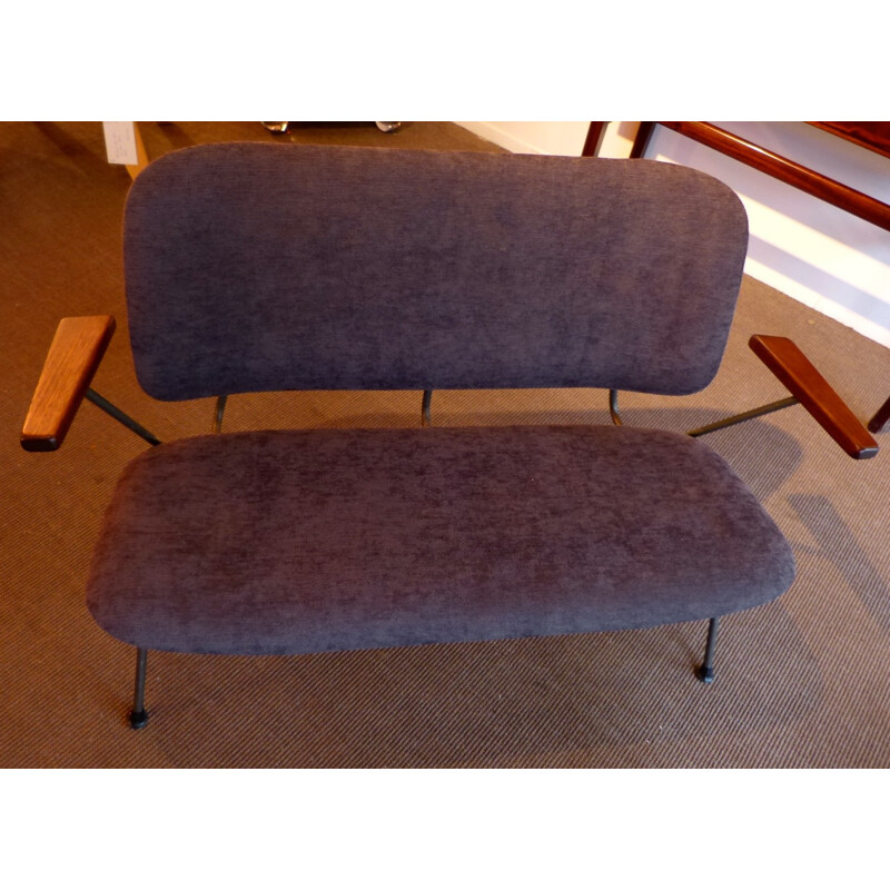 2-seater upholstered sofa, W.H GISPEN - 1950s