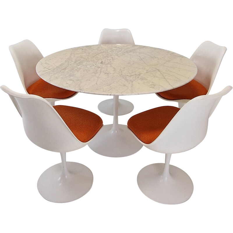 Conjunto de jantar vintage em mármore de Eero Saarinen para a Knoll International, 1960