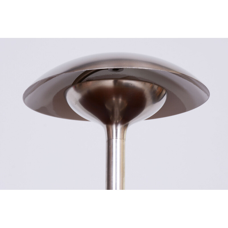 Vintage Bauhaus table lamp in nickel-plated steel by František Anýž, Czechoslovakia 1920