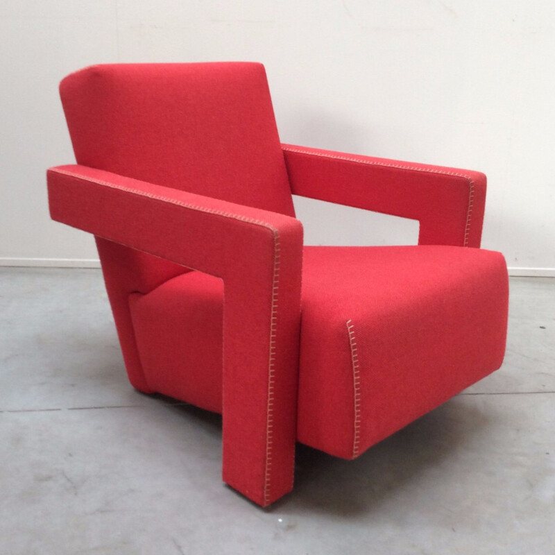 Fauteuil 637 rouge Gerrit Thomas Rietveld Cassina - 1970 