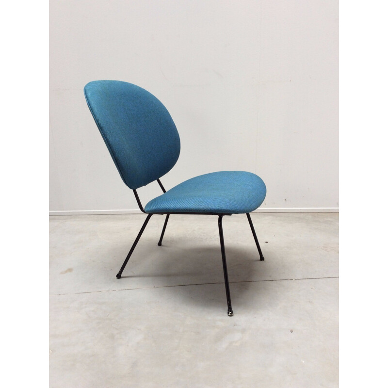 Pair of blue low armchairs by Willem Gispen - 1960s