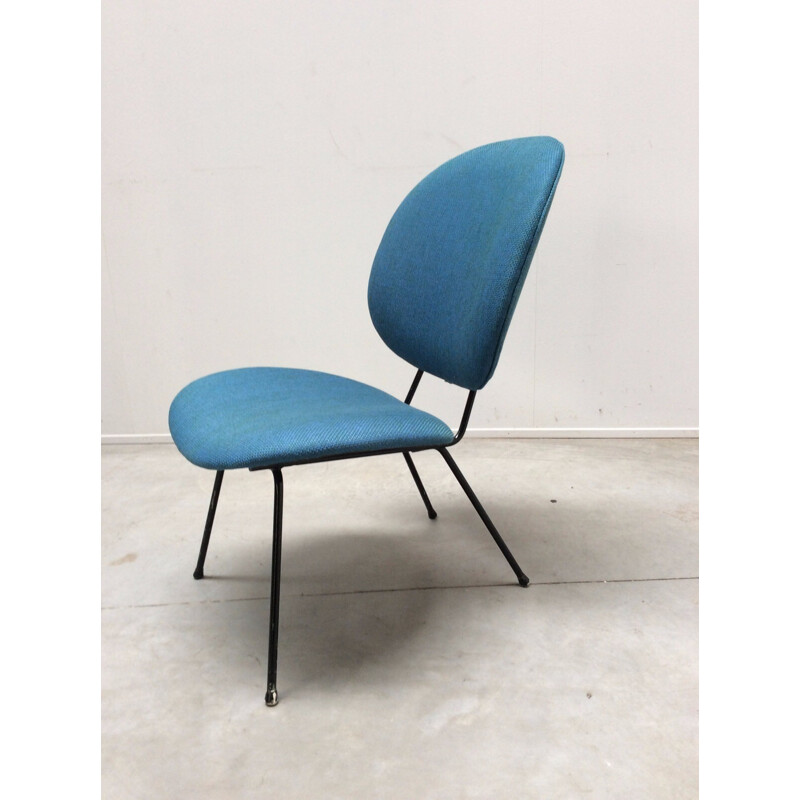 Pair of blue low armchairs by Willem Gispen - 1960s