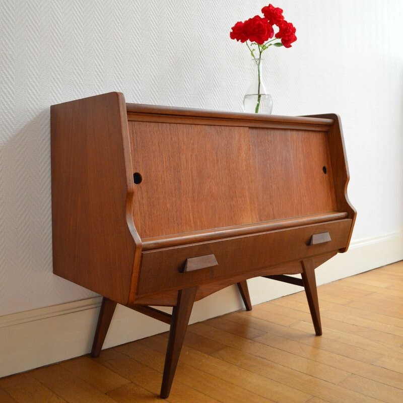 Mid-century chest of drawer with compass legs - 1960s