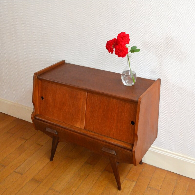 Mid-century chest of drawer with compass legs - 1960s