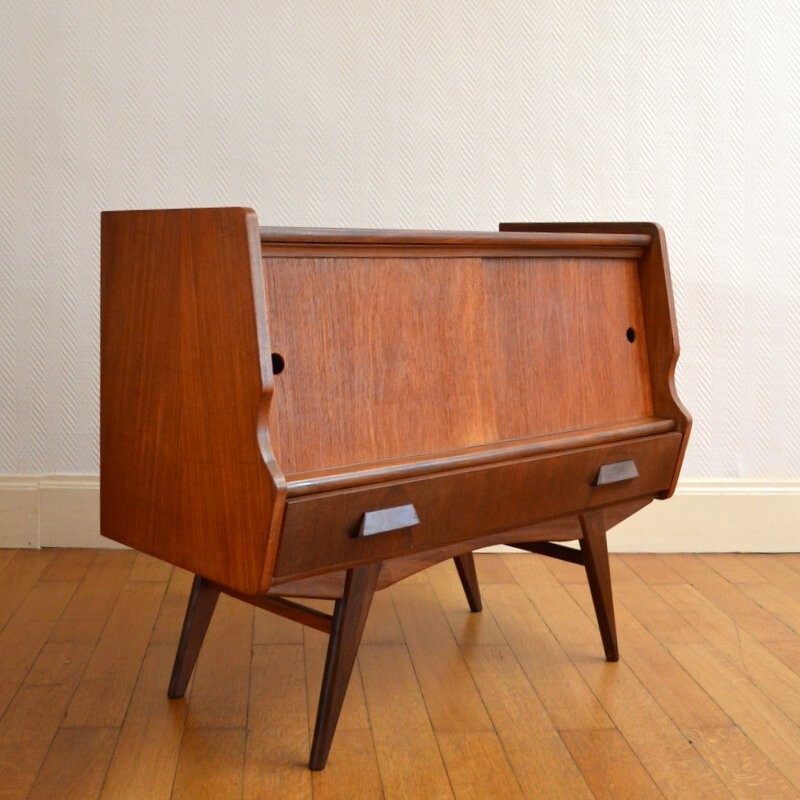 Mid-century chest of drawer with compass legs - 1960s