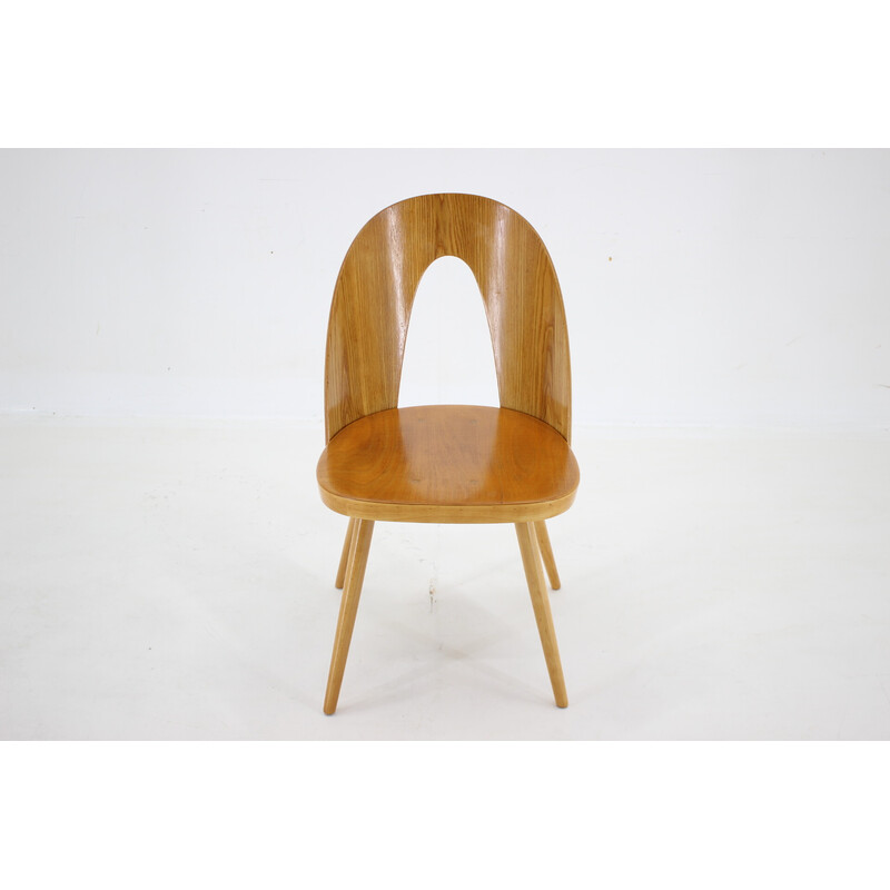 Vintage walnut chair by Antoni Suman, Czechoslovakia 1960