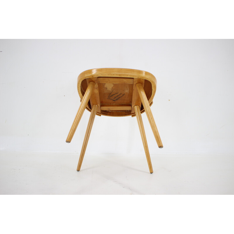 Cadeira vintage em nogueira de Antoni Suman, Checoslováquia 1960