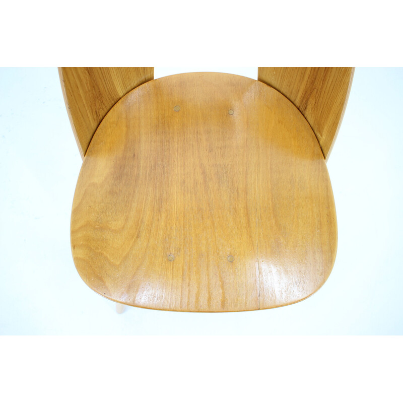 Vintage walnut chair by Antoni Suman, Czechoslovakia 1960