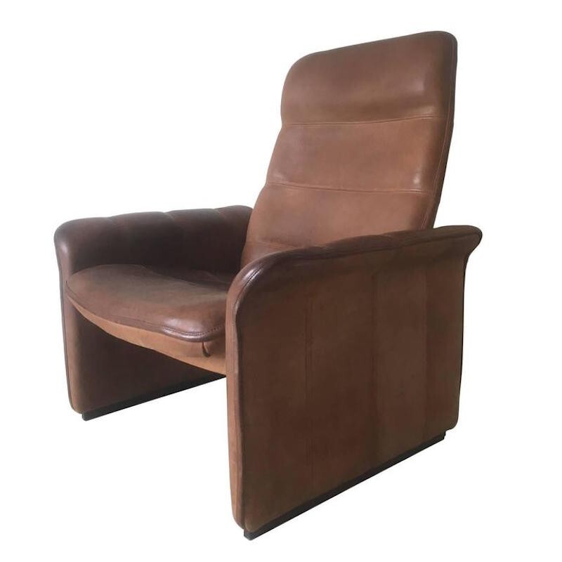 Adjustable leather lounge chair, Model DS-50 by De Sede - 1960s