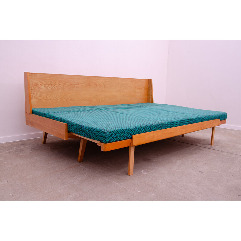 Vintage 3-seater sofa in beech wood by Drevotvar, Czechoslovakia 1970