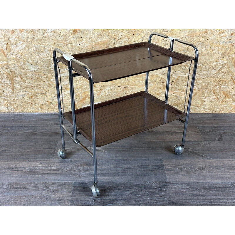 Vintage Space Age metal and plastic serving cart, 1970