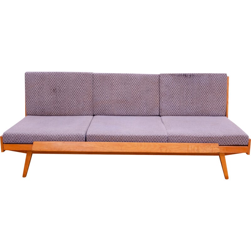 Vintage 3-seater sofa in beech wood by Drevotvar, Czechoslovakia 1970