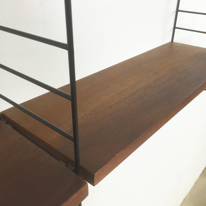 Swedish teak wall unit by Nisse Strinning for String - 1960s