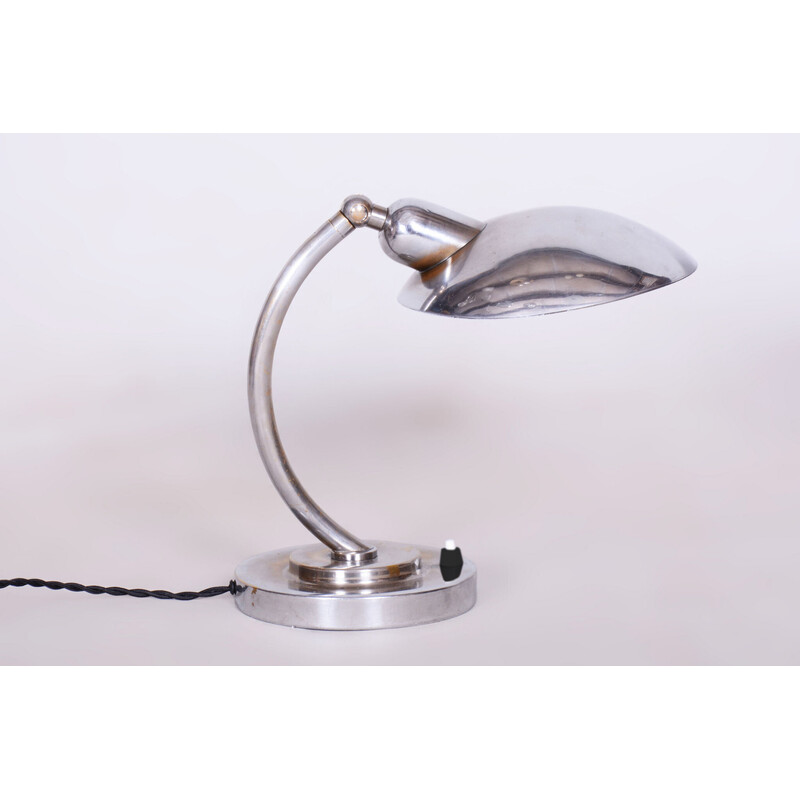 Vintage Bauhaus table lamp in chrome steel by Franta Anyz, Czechoslovakia 1920