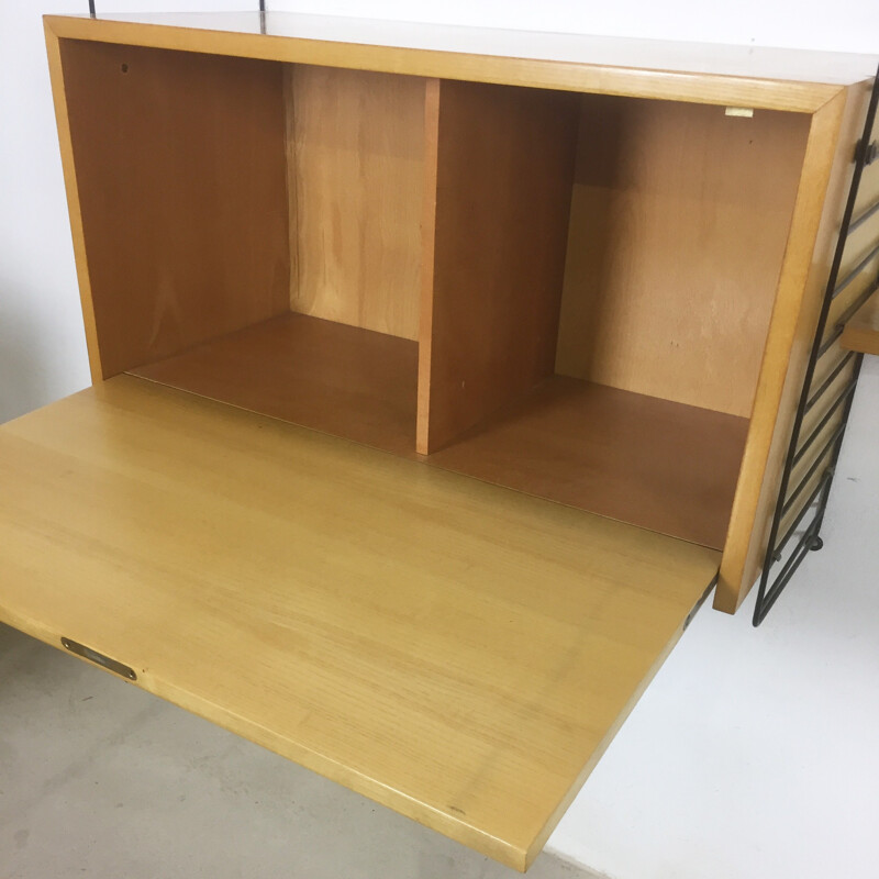 Swedish ash wall unit by Nisse Strinning for String - 1960s