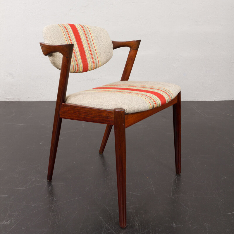 Vintage model 42 chair in rosewood by Kai Kristiansen for Schou Andersen, Denmark 1960