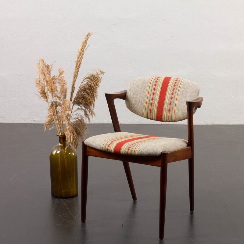 Vintage model 42 chair in rosewood by Kai Kristiansen for Schou Andersen, Denmark 1960