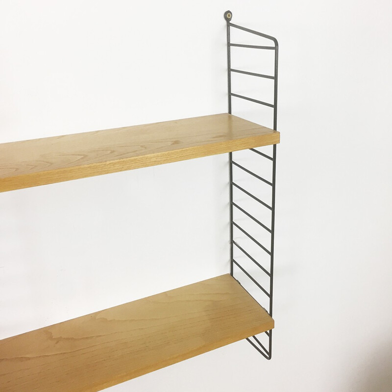 Swedish ash wall unit by Nisse Strinning for String - 1960s