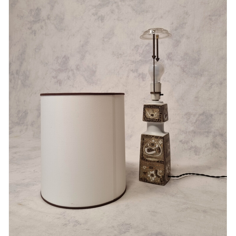 Vintage sandstone lamp by Nils Thorsson for Fog and Morup, Denmark 1960