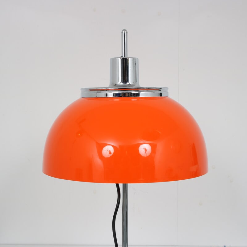 Lampe de table vintage "Faro" en métal chromé par Harvey Guzzini pour Guzzini, Italie 1970