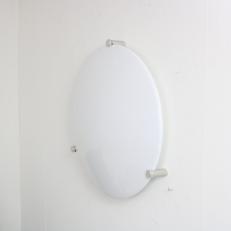 Vintage “2830i” ceiling light in white plexiglass by Elio Martinelli for Martinelli, Italy 1970
