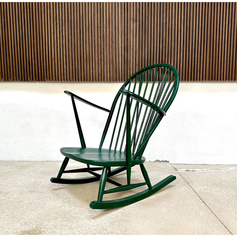 Vintage elm rocking chair by Lucian Randolph Ercolani for Ercol, UK 1950