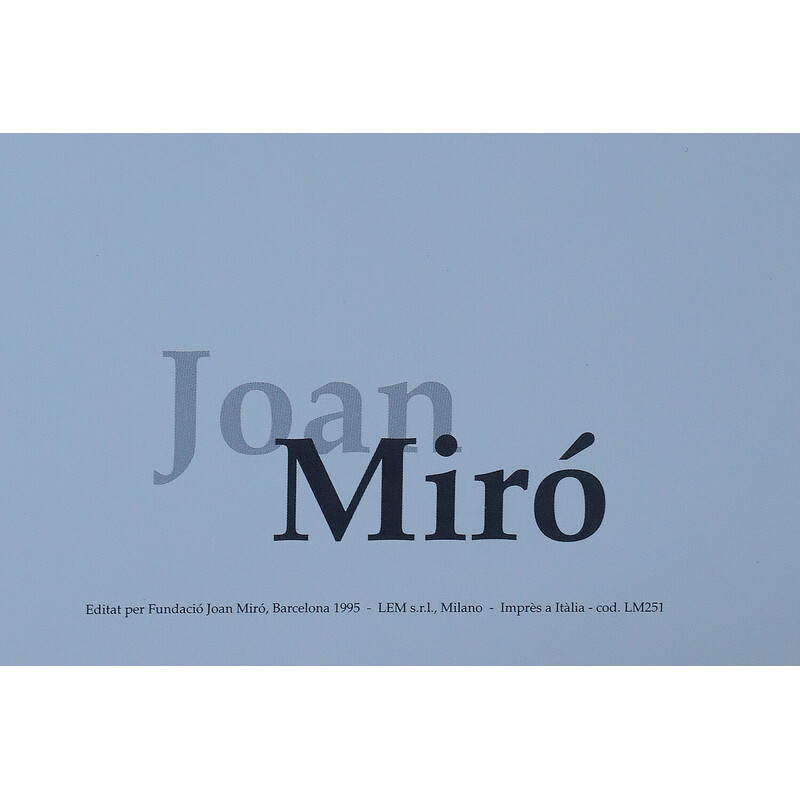 Vintage-Poster Gedicht von Joan Miró, Barcelona 1995