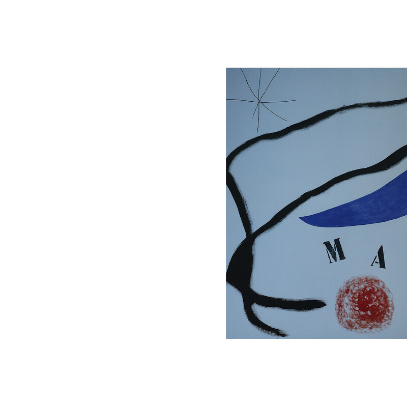 Affiche vintage Poème de Joan Miró, Barcelone 1995