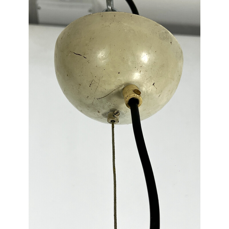 Vintage Murano pulegoso glass pendant lamp for Mazzega, Italy 1970