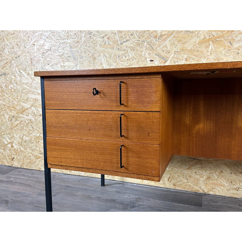 Bureau vintage en teck et métal par Günter Renkel pour Rego Mobile, Allemagne 1970