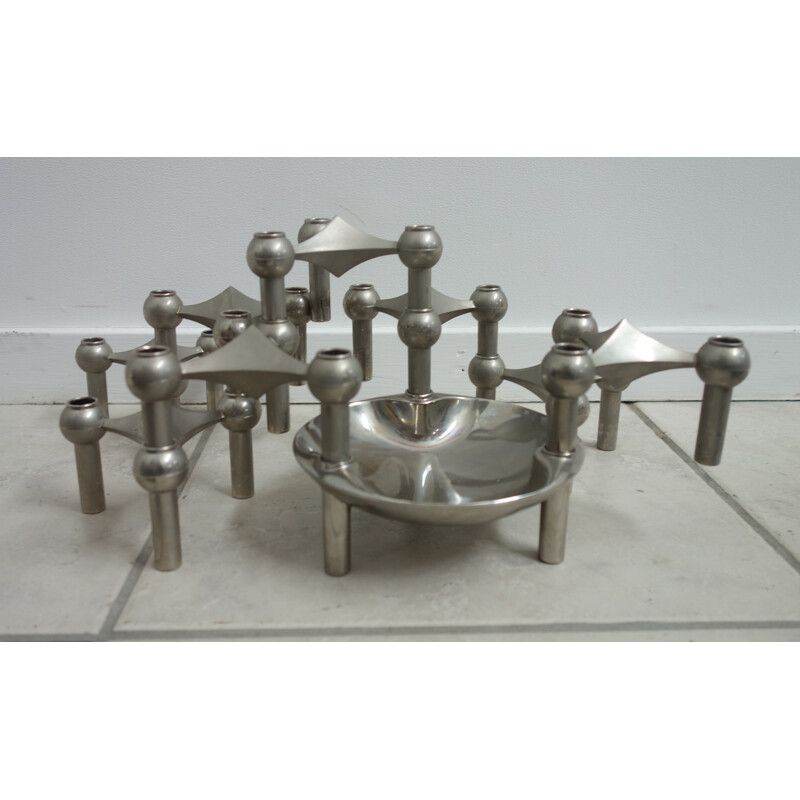 Set of 8 Nagel KG Candle holders by Ceasar Stoffi & Fritz Nagel - 1960s