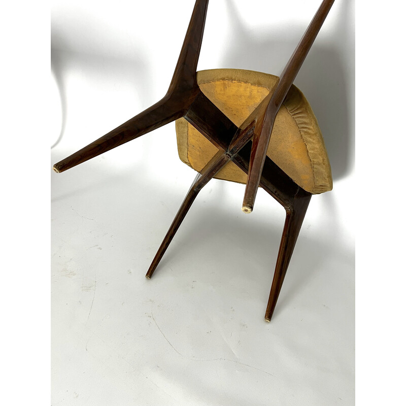 Lot de 5 chaises vintage Batterfly par Ico Parisi pour Ariberto Colombo, Italie 1950