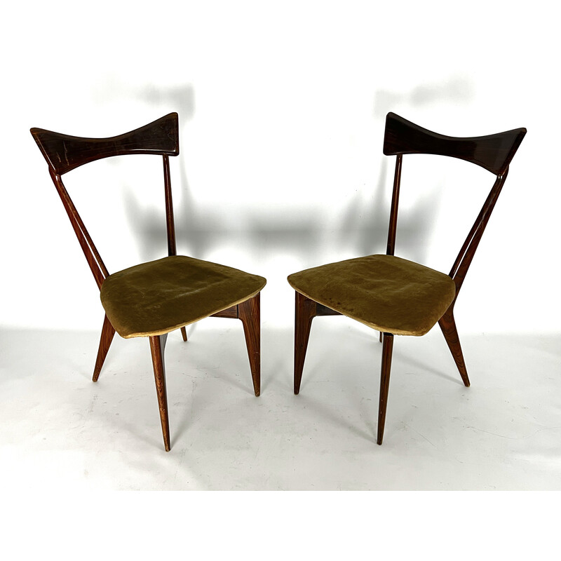 Conjunto de 5 cadeiras Batterfly vintage de Ico Parisi para Ariberto Colombo, Itália 1950