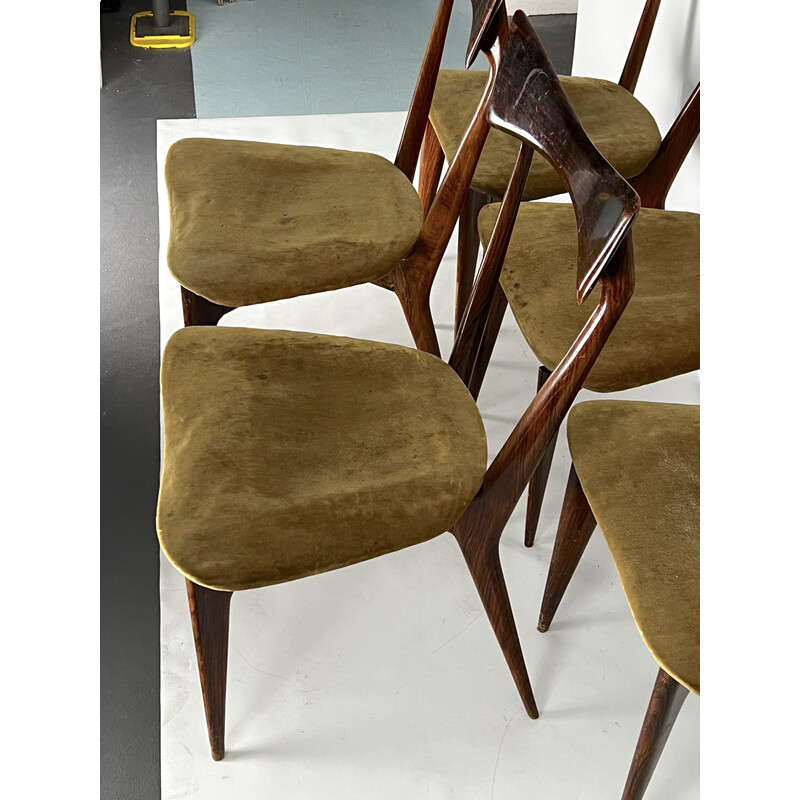 Lot de 5 chaises vintage Batterfly par Ico Parisi pour Ariberto Colombo, Italie 1950