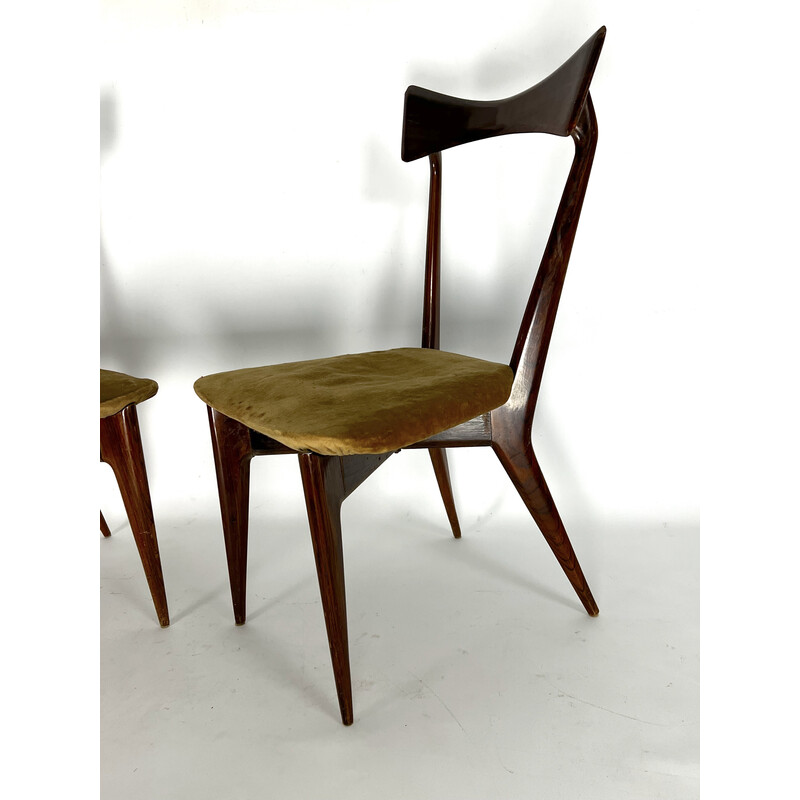 Lot de 5 chaises vintage Batterfly par Ico Parisi pour Ariberto Colombo, Italie 1950