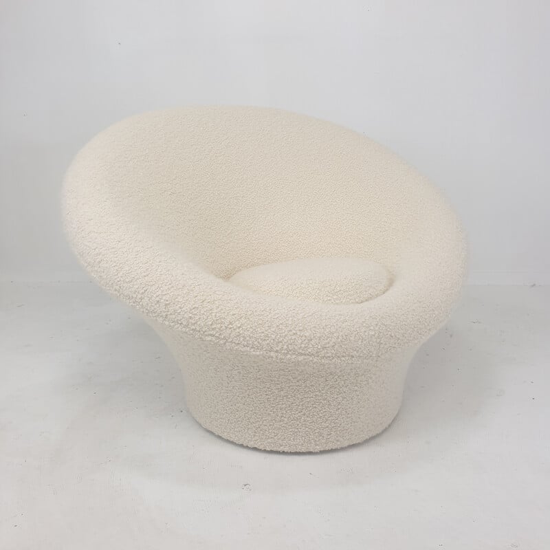 Vintage "Gros Champignon" armchair and pouf in wool by Pierre Paulin for Artifort, 1960