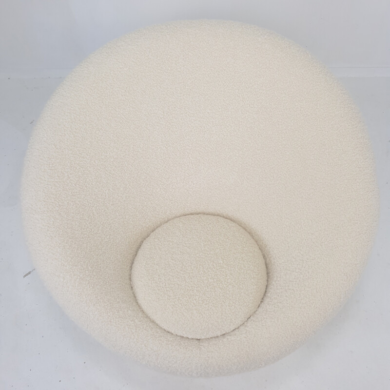 Vintage "Gros Champignon" armchair and pouf in wool by Pierre Paulin for Artifort, 1960